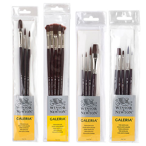 Winsor & Newton Galeria Brush Round/Long Handle 3-set